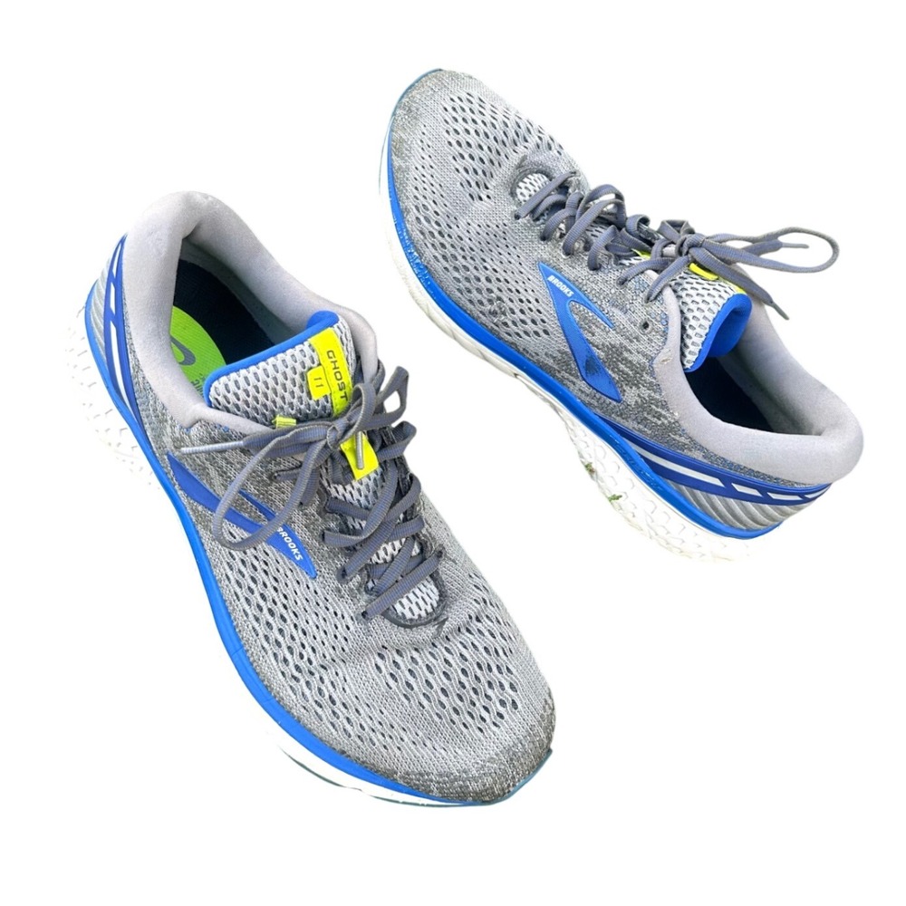 Brooks Ghost 14 Men's Running Shoes Size 11.5 Gray Blue Athletic Shoes